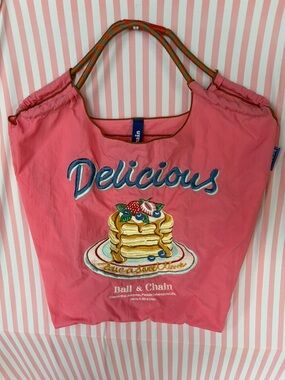 Ball & Chain “Delicious” nylon shopping tote